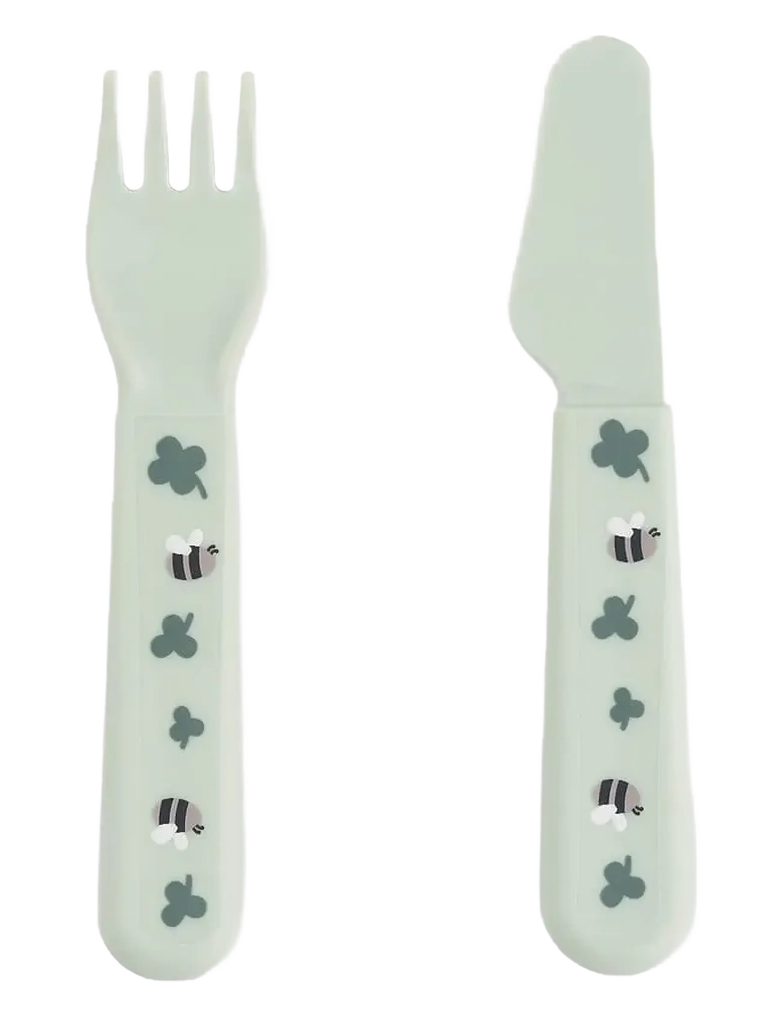 Done by Deer - Foodie dinner set w/suction Tiny farm Green - spisetid - green - 3