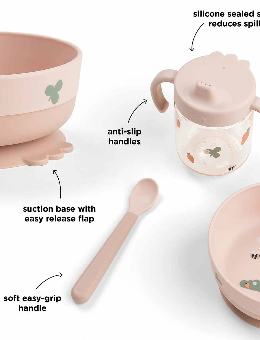 Done by Deer - Foodie weaning set Tiny farm Powder - essgeschirr - powder - 0