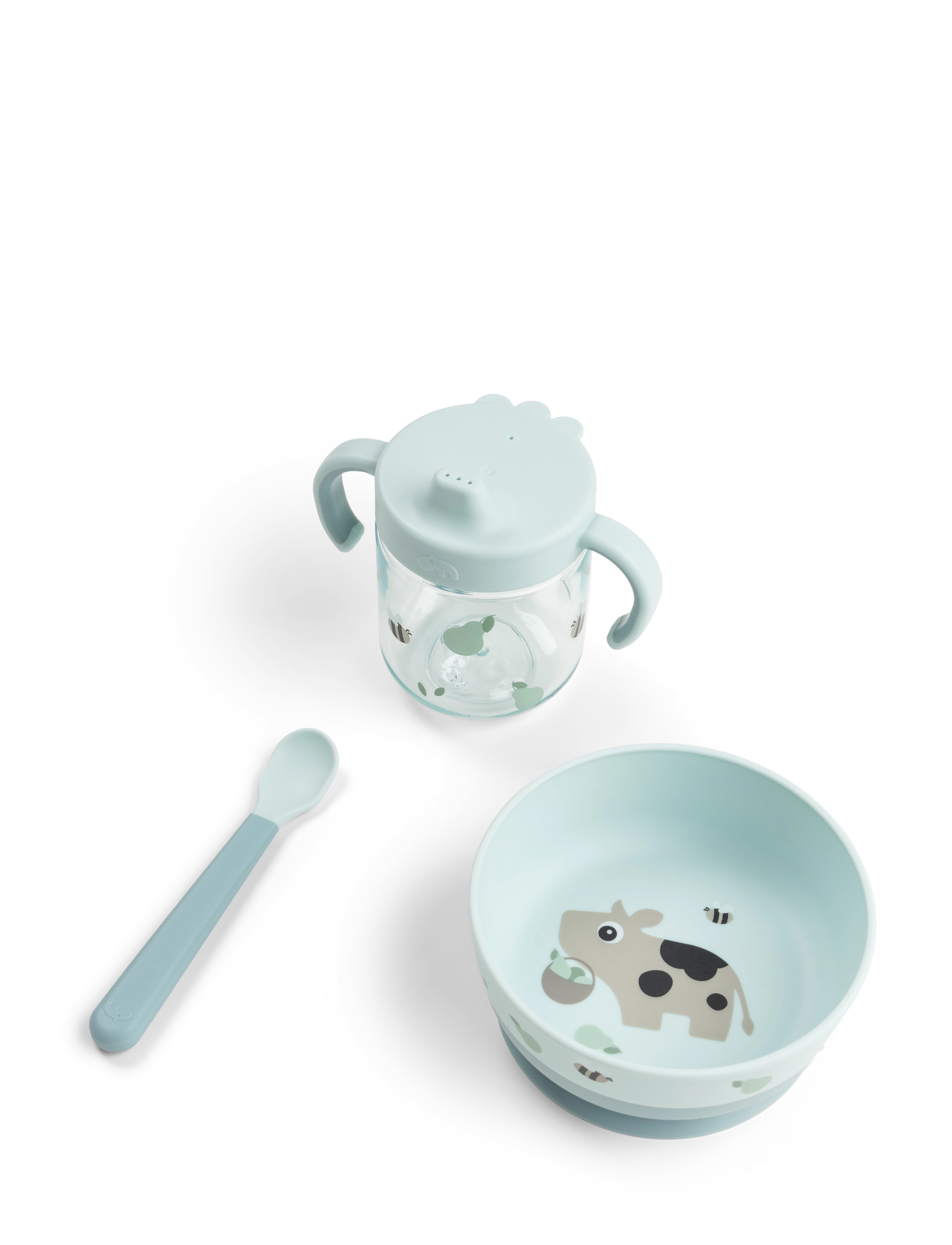 Done by Deer Foodie weaning set Tiny farm Blue - New Arrivals - BLUE / blue