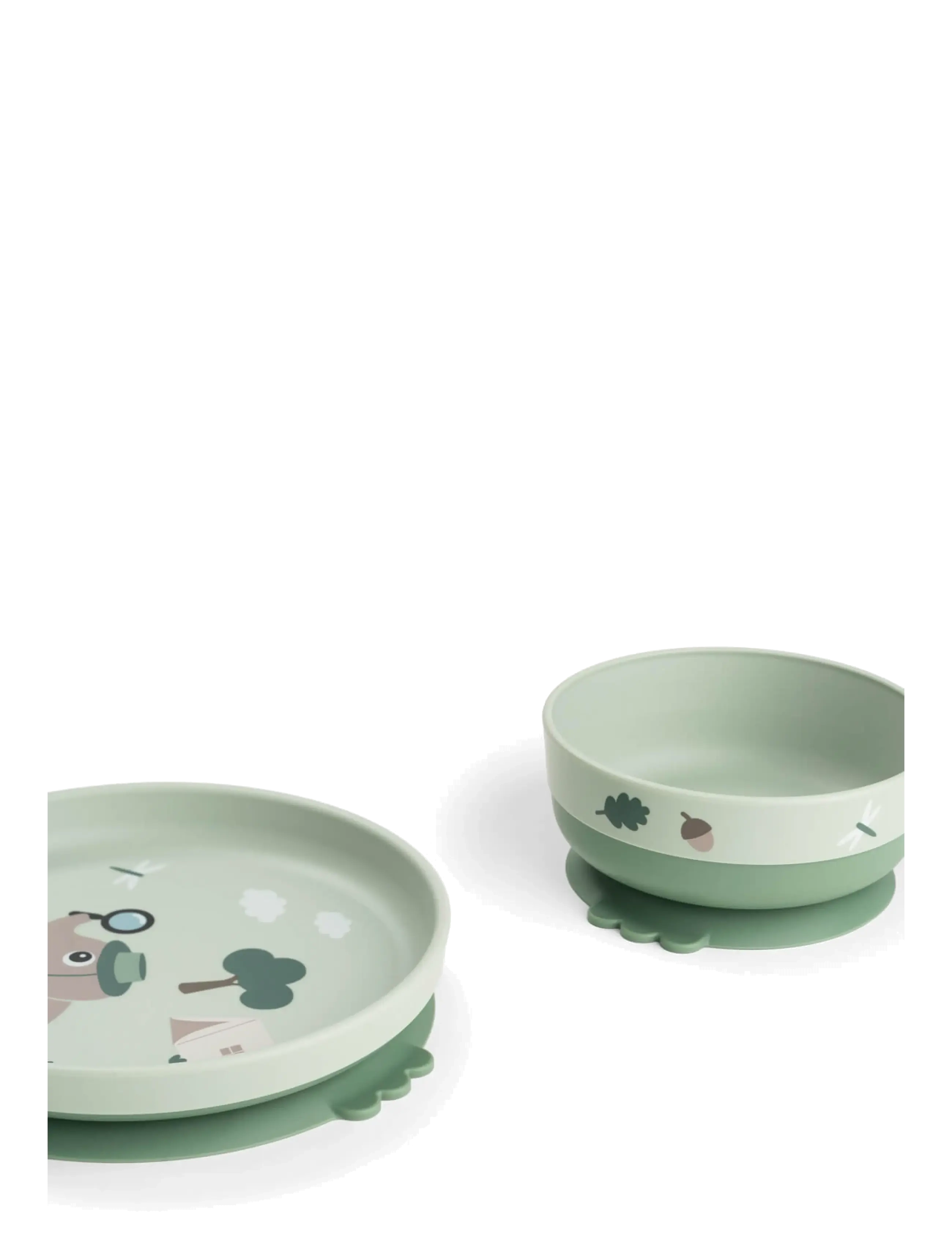 Done by Deer - Foodie dinner set w/360° cup Tiny trails Green - lauanõude komplektid - green - 2