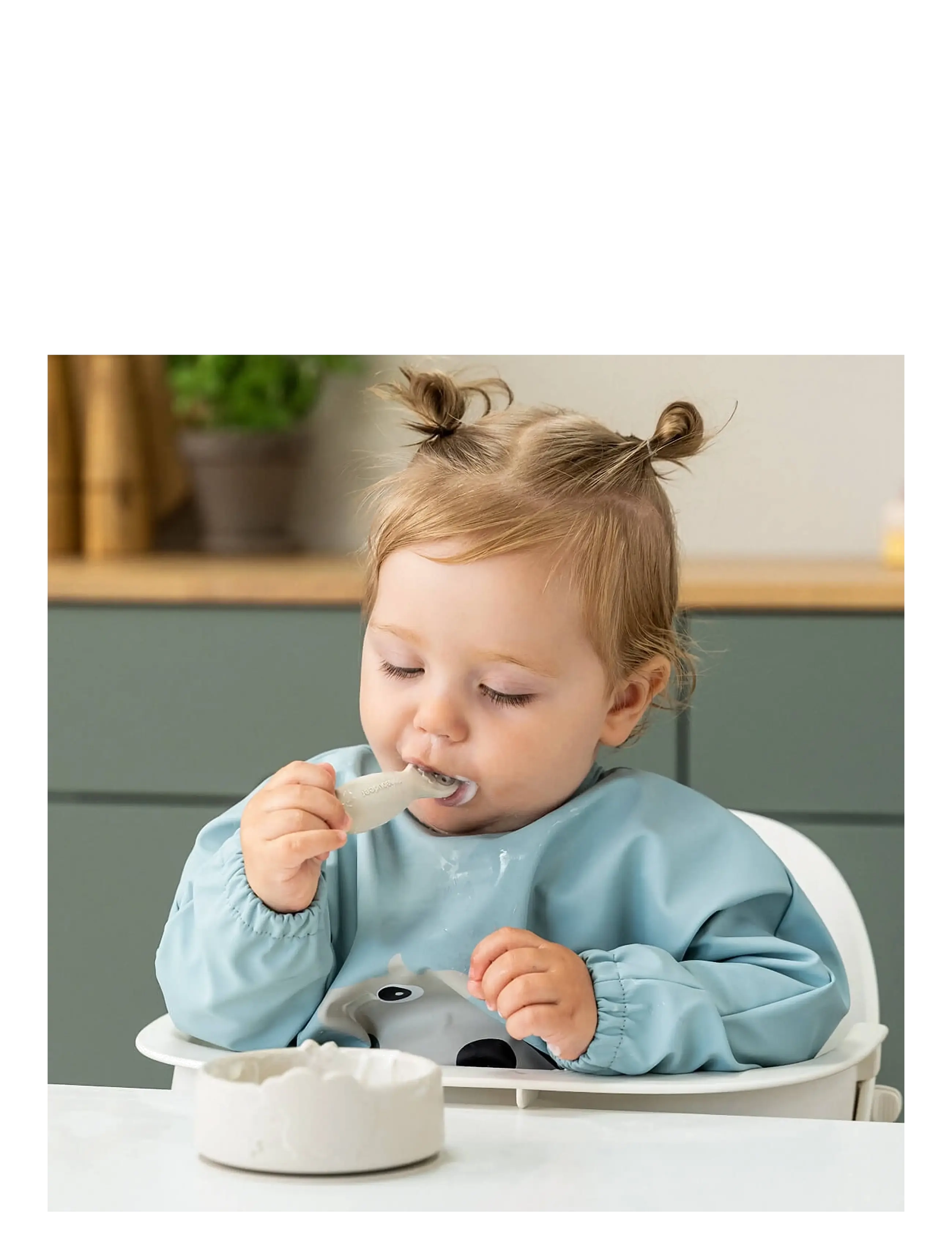 Done by Deer - Stick&Stay learning meal set Sheepy Sand - dinner sets - sand - 2
