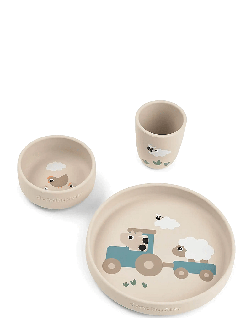 Done by Deer - Stick&Stay dinner set Tiny farm Sand - tassid ja kruusid - sand - 1