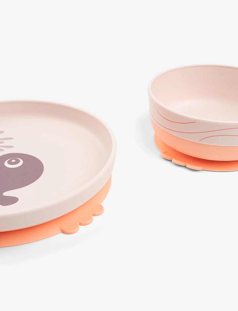 Done by Deer - Foodie dinner set w/suction Wally Powder - essgeschirr - powder - 3