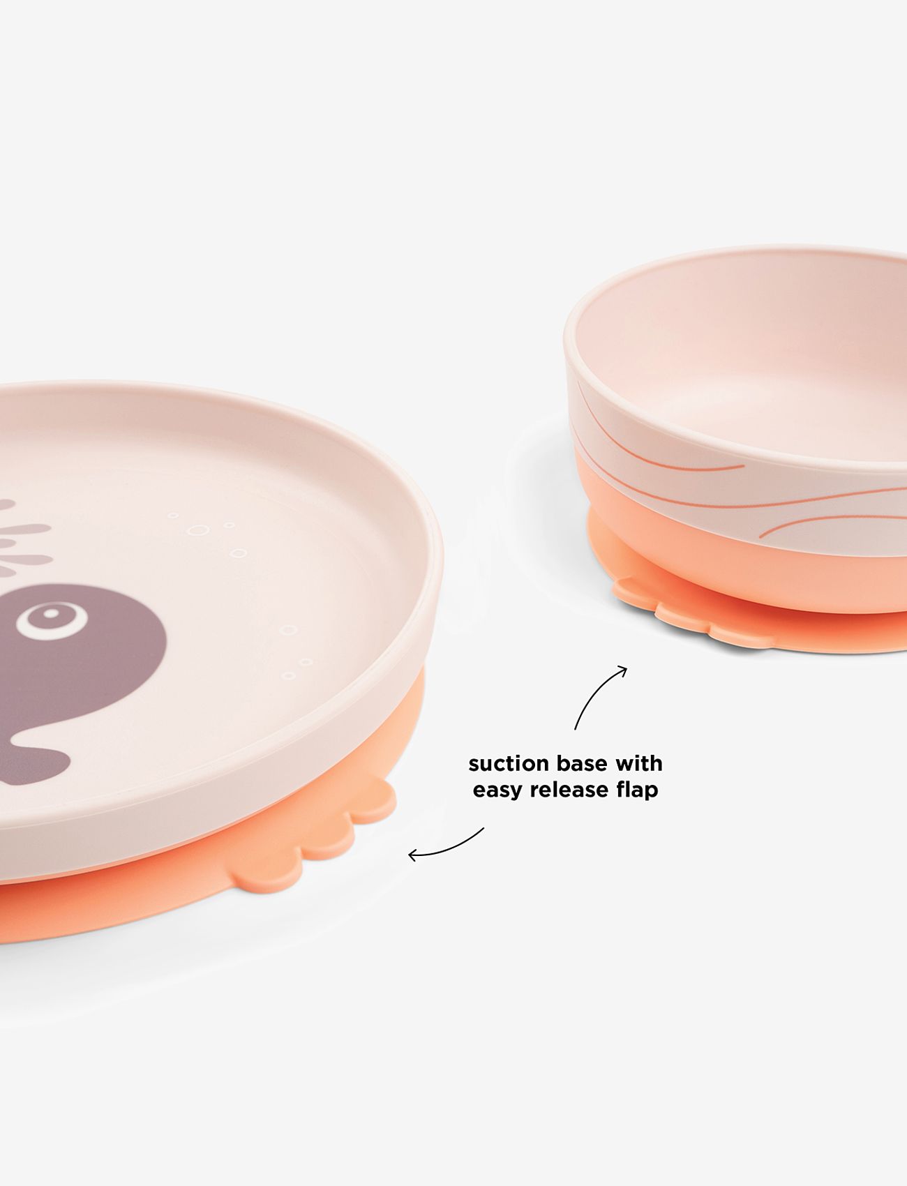 Done by Deer - Foodie dinner set w/suction Wally Powder - dinner sets - powder - 5