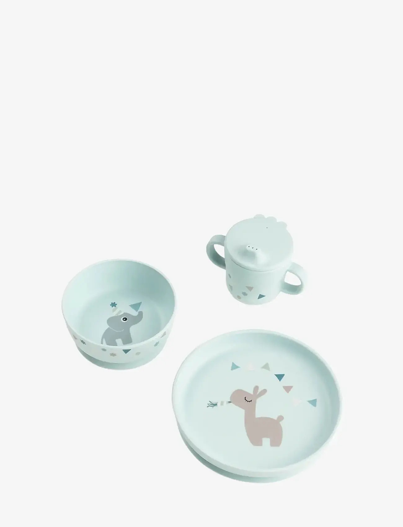 Done by Deer - Foodie dinner set w/suction Celebration Blue - essgeschirr - blue - 1