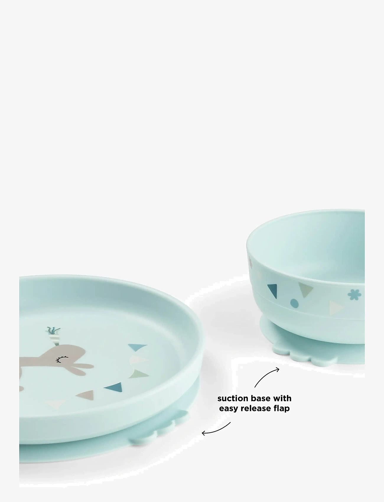 Done by Deer - Foodie dinner set w/suction Celebration Blue - essgeschirr - blue - 3