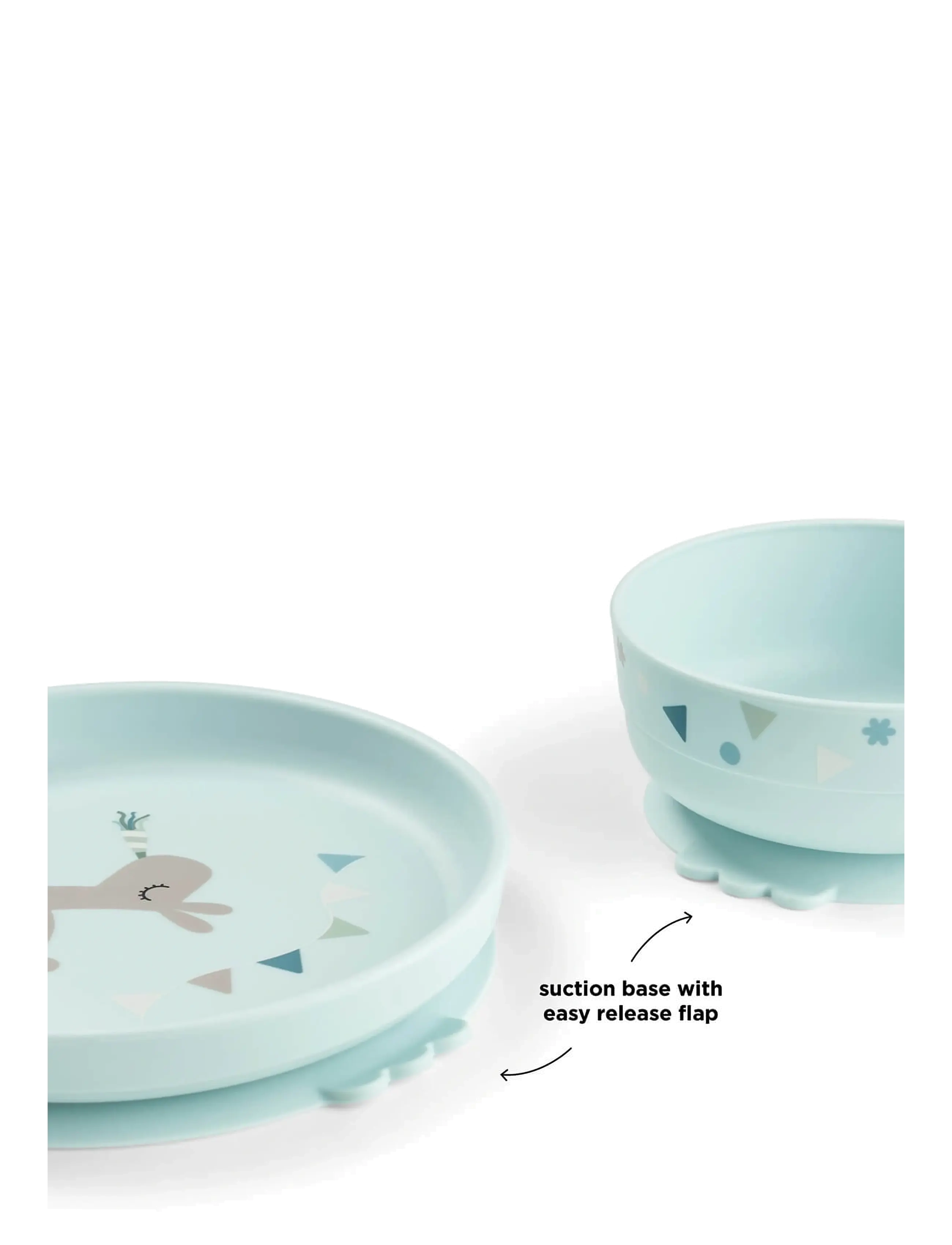Done by Deer - Foodie dinner set w/suction Celebration Blue - essgeschirr - blue - 3