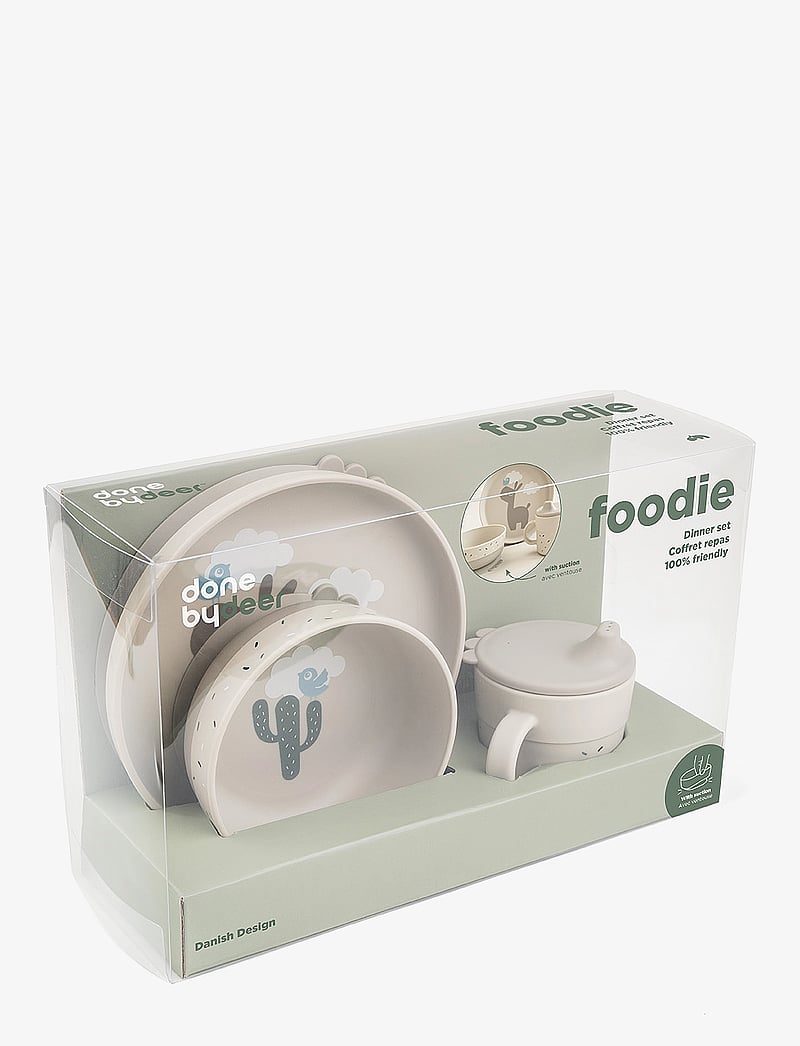 Done by Deer - Foodie dinner set w/suction Lalee Sand - Õhtusöögikomplektid - sand - 1