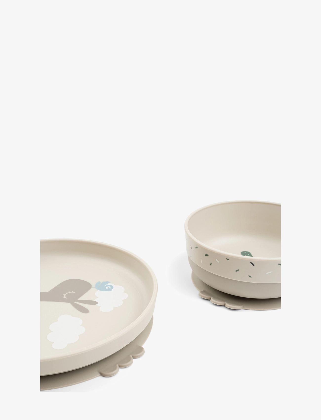 Done by Deer - Foodie dinner set w/suction Lalee Sand - dinner sets - sand - 2