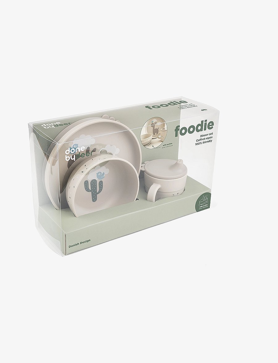 Done by Deer - Foodie dinner set w/suction Lalee Sand - essgeschirr - sand - 4