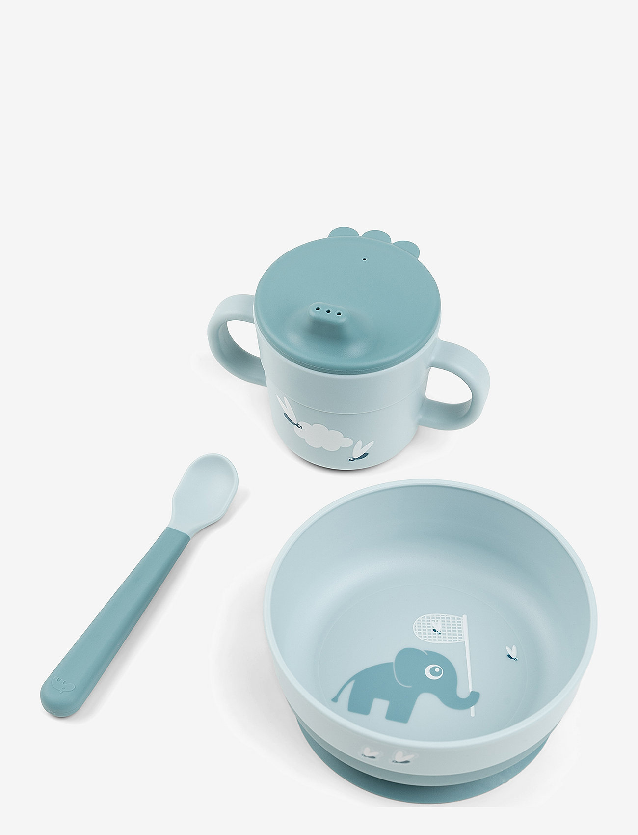 Done by Deer Foodie first meal set suction Elphee Blue - Serveringsset - BLUE / blue