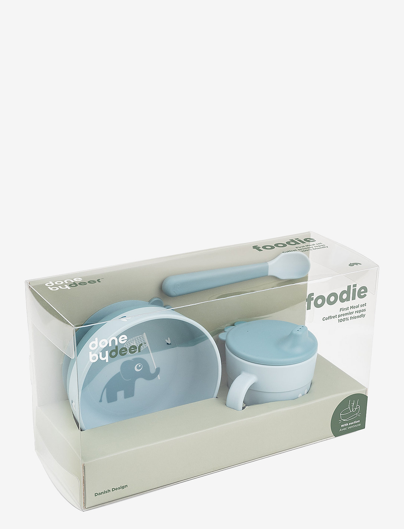 Done by Deer - Foodie first meal set suction Elphee Blue - serveringsset - blue - 4