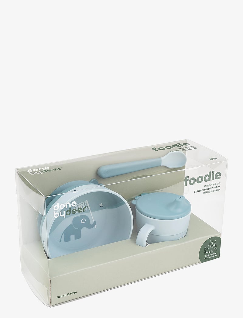 Done by Deer - Foodie first meal set suction Elphee Blue - Õhtusöögikomplektid - blue - 4