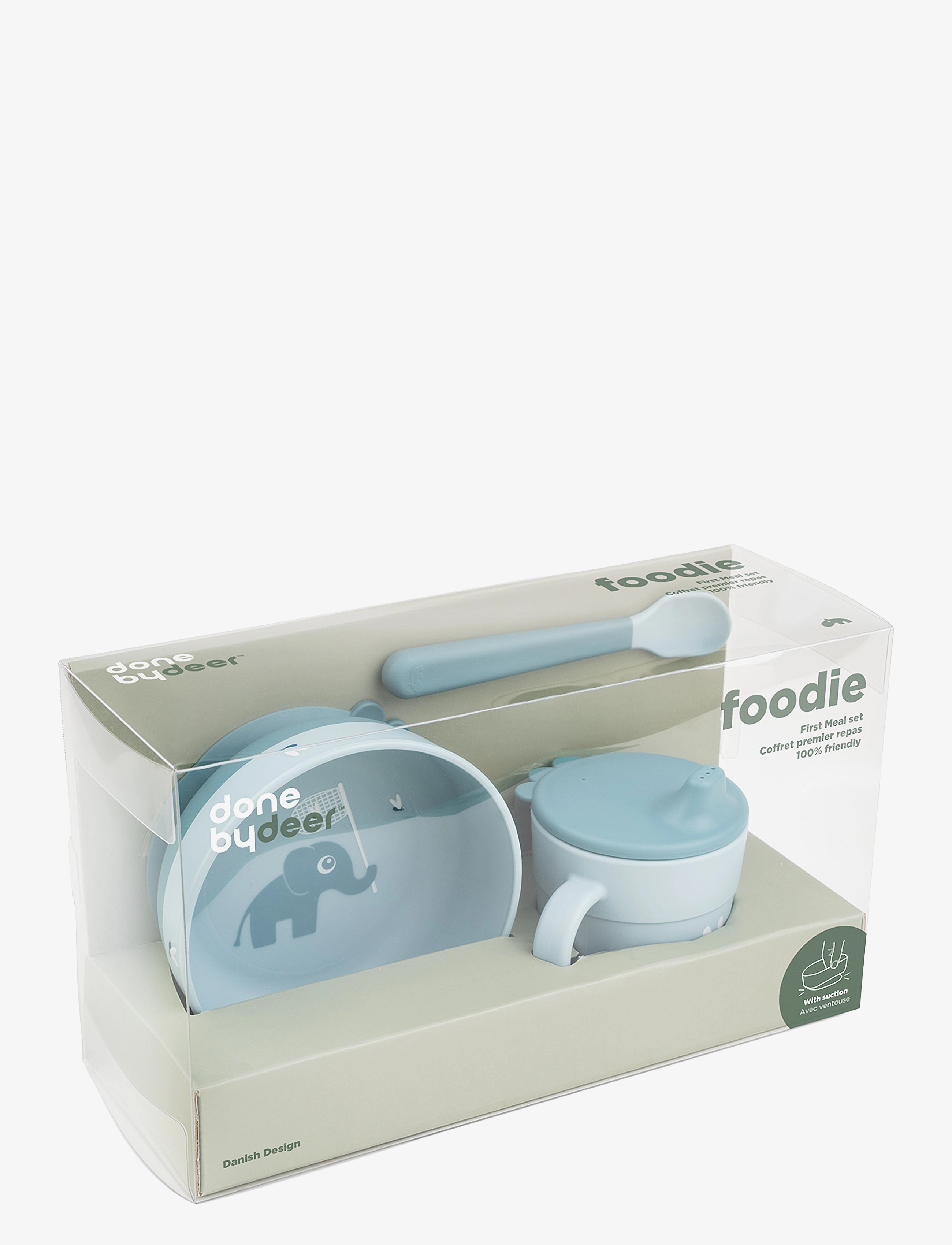 Done by Deer - Foodie first meal set suction Elphee Blue - serveringsset - blue - 5