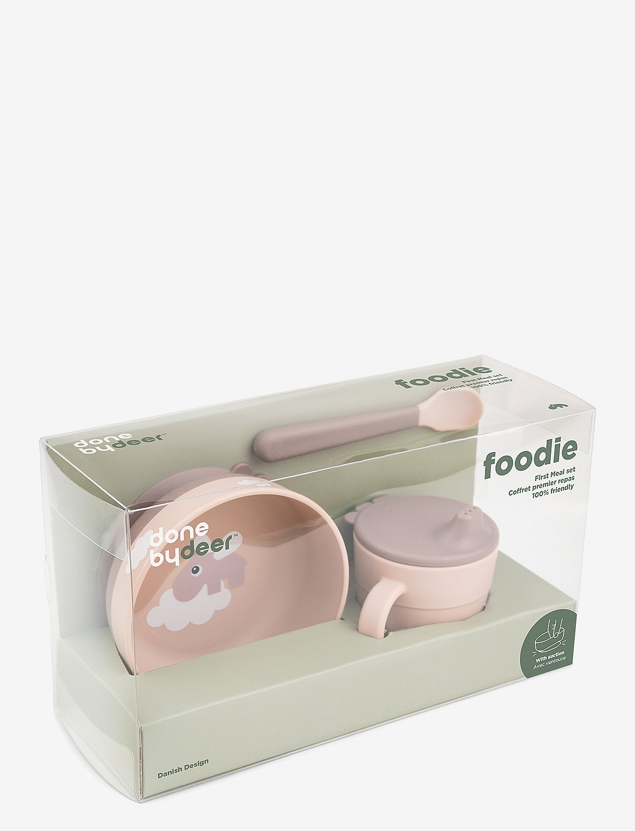 Done by Deer - Foodie first meal set suction Happy clouds Powder - dinner sets - powder - 4
