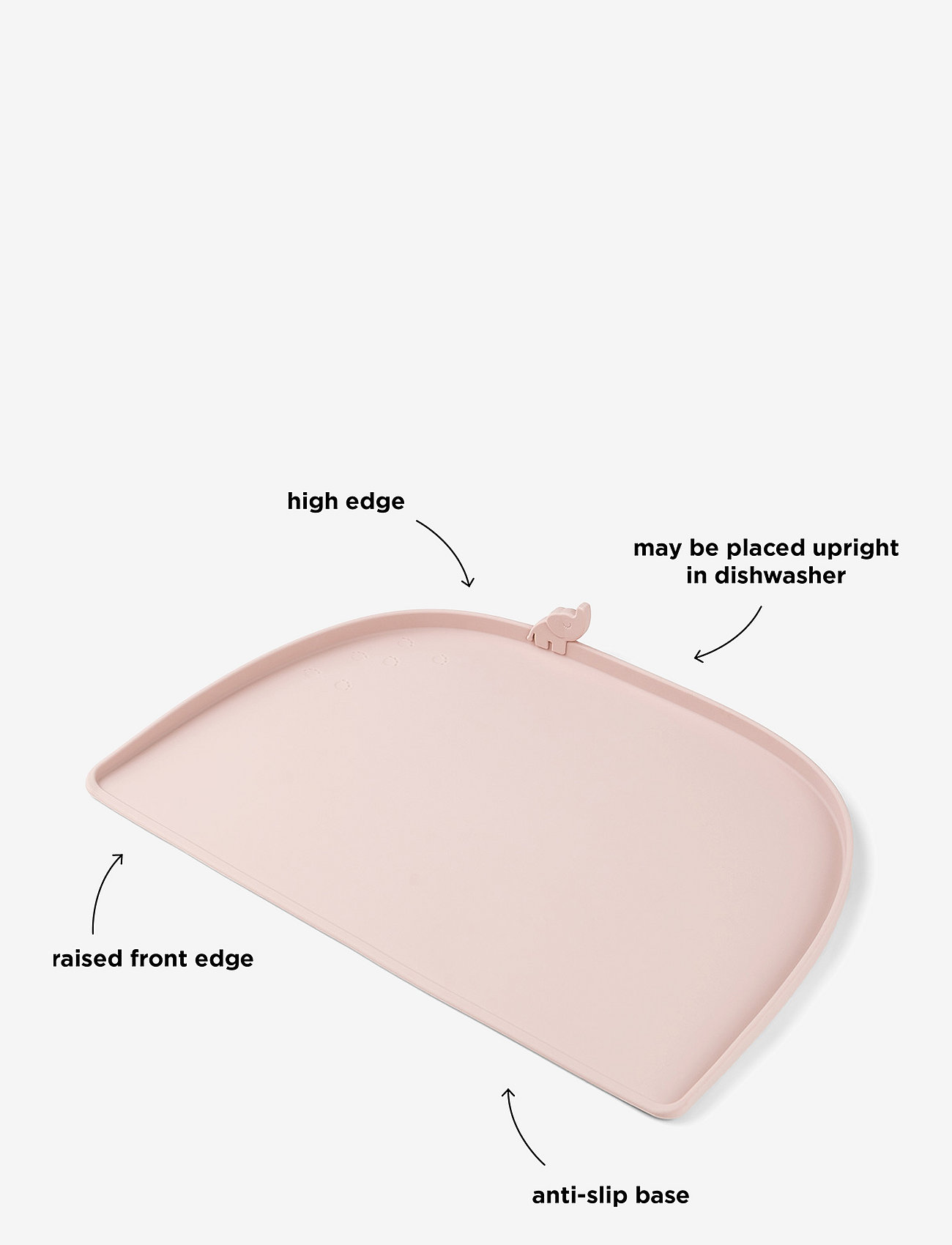 Done by Deer - High edge silicone placemat Elphee Powder - mata - powder - 4