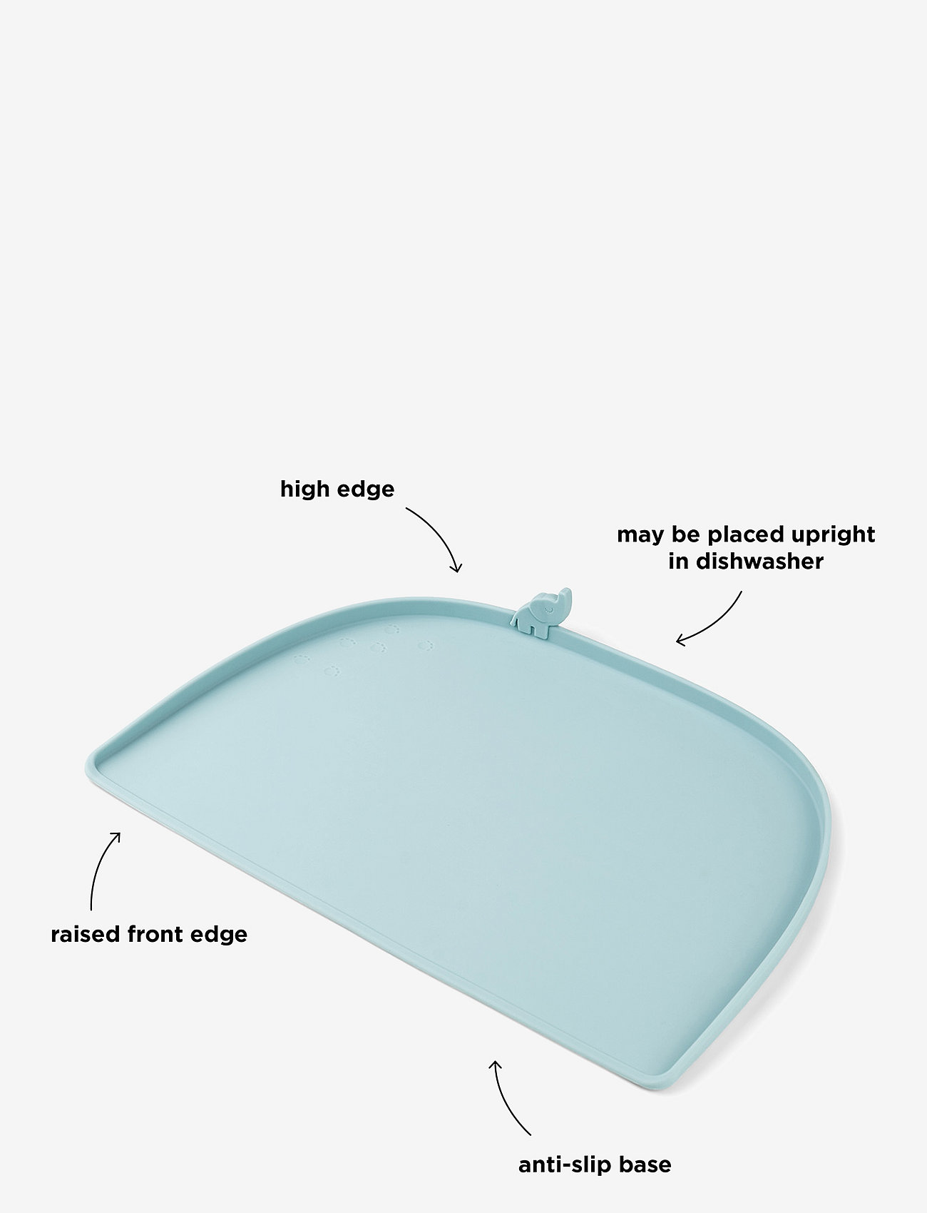 Done by Deer - High edge silicone placemat Elphee Blue - spisetid - blue - 4