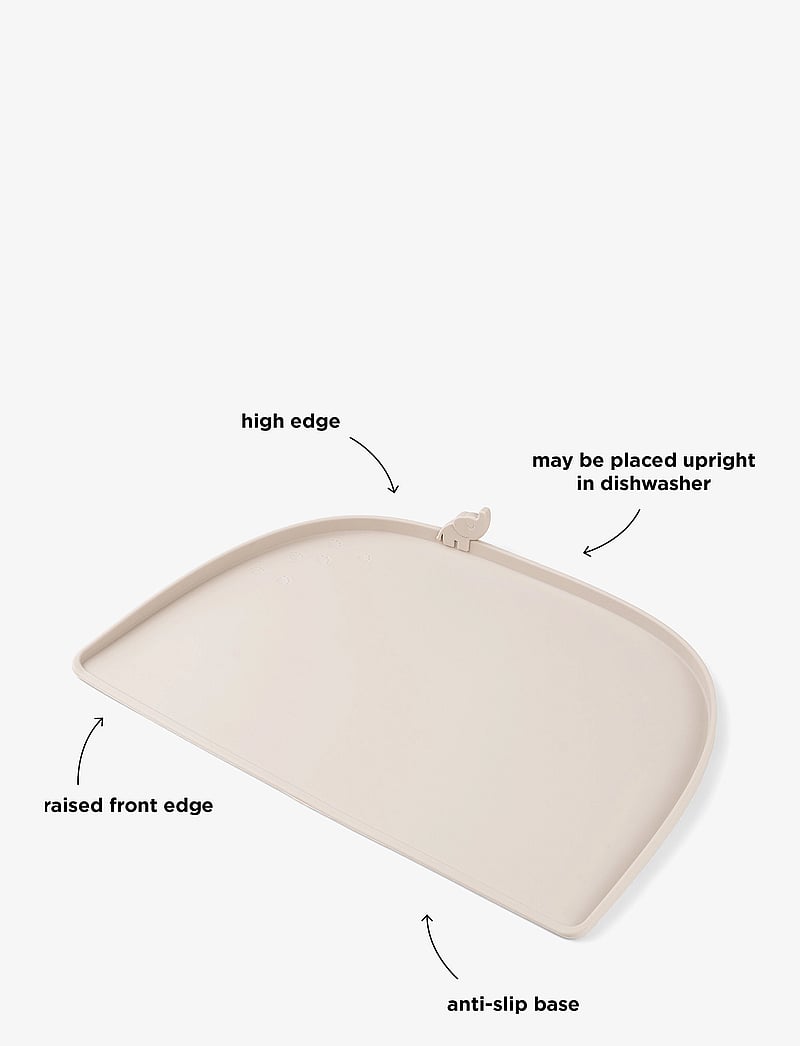 Done by Deer - High edge silicone placemat Elphee Sand - sand - 3