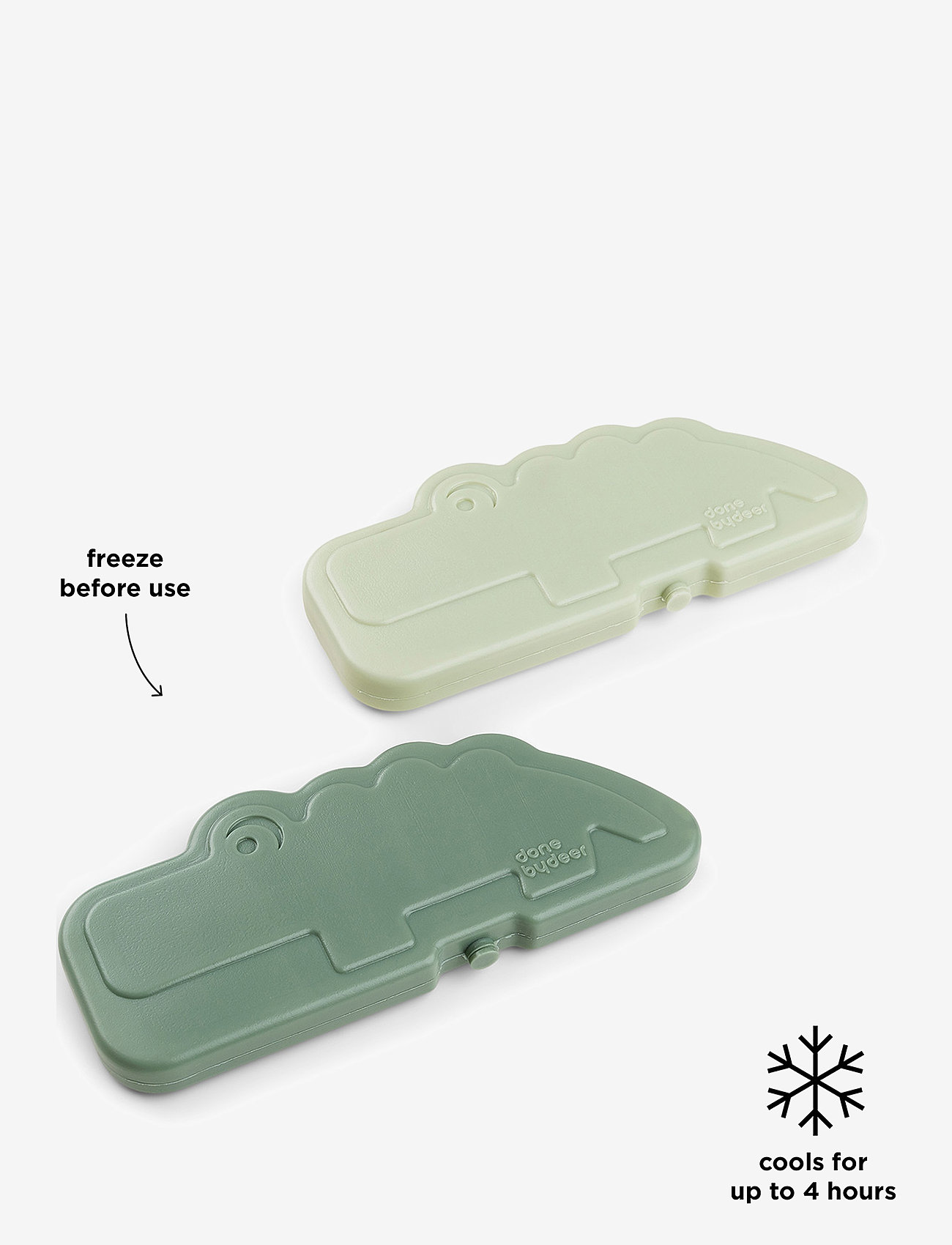 Done by Deer - Køleelement 2 stk. Croco Grøn - opbevaringsbøtter til babymad - green - 1