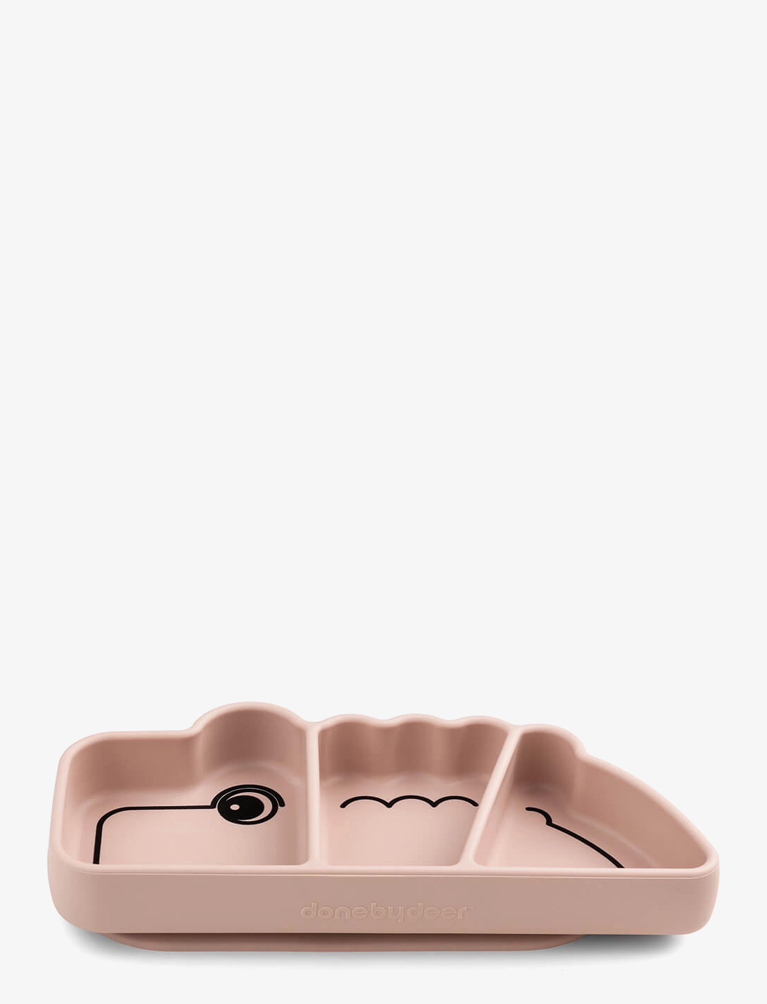 Done by Deer - Silicone Stick&Stay snack plate Croco Powder - serveringssæt - powder - 1