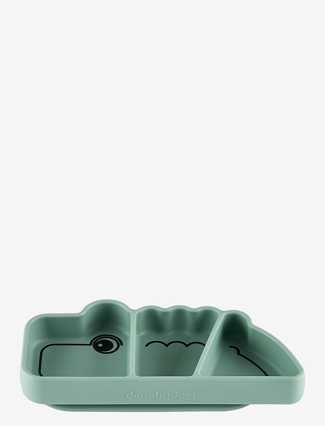 Done by Deer - Silicone Stick&Stay snack plate Croco Green - essgeschirr - green - 3