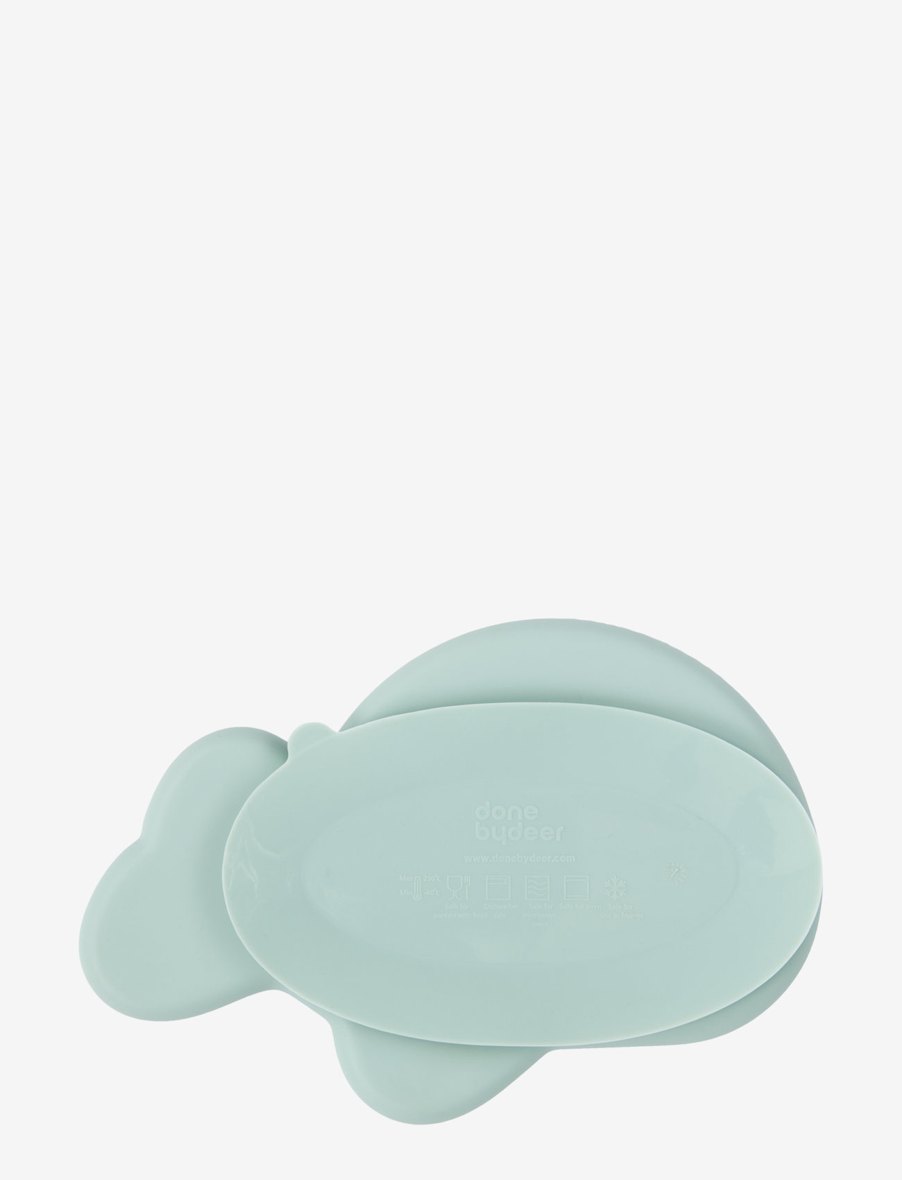 Done by Deer - Silicone Stick&Stay plate Wally Blue - dinner sets - blue - 1