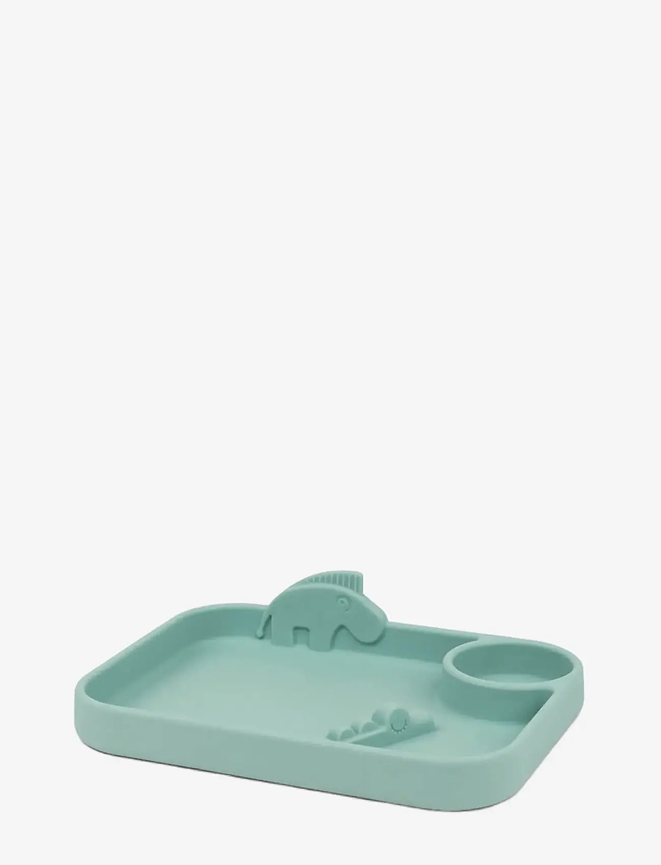 Done by Deer - Peekaboo compartment plate Deer friends Blue - teller - blue - 1