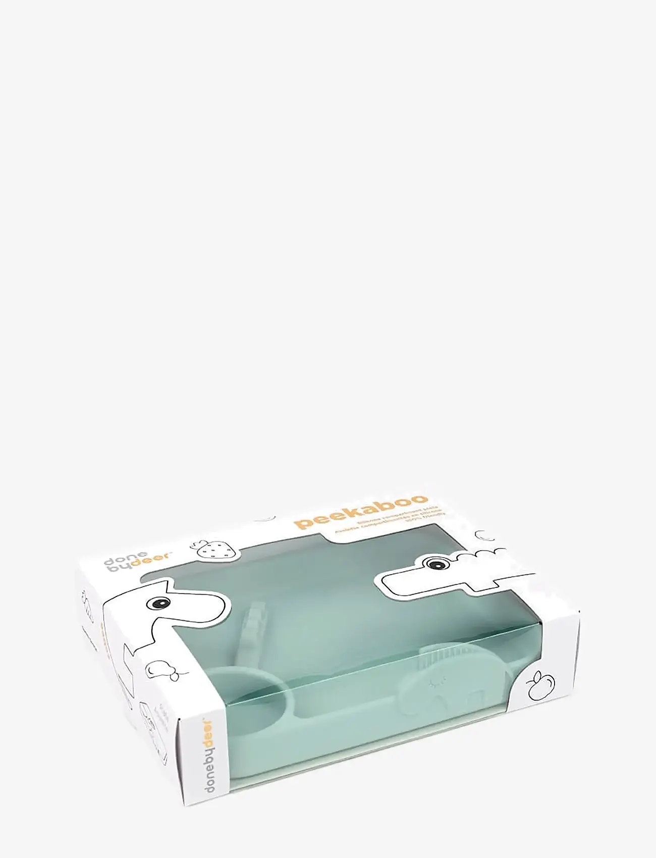 Done by Deer - Peekaboo compartment plate Deer friends Blue - teller - blue - 4