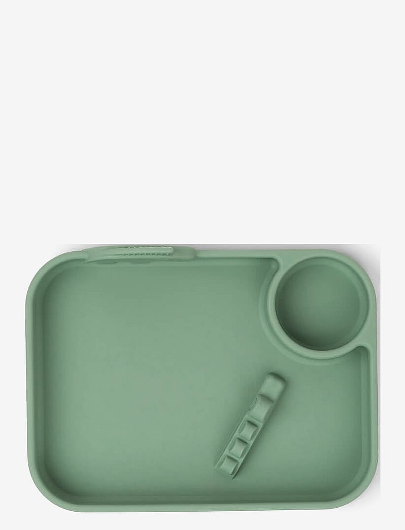 Done by Deer - Peekaboo compartment plate Deer friends Green - teller - green - 2