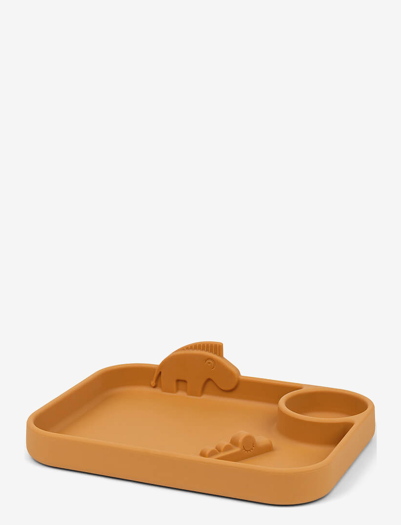 Peekaboo compartment plate Deer friends Mustard - MUSTARD
