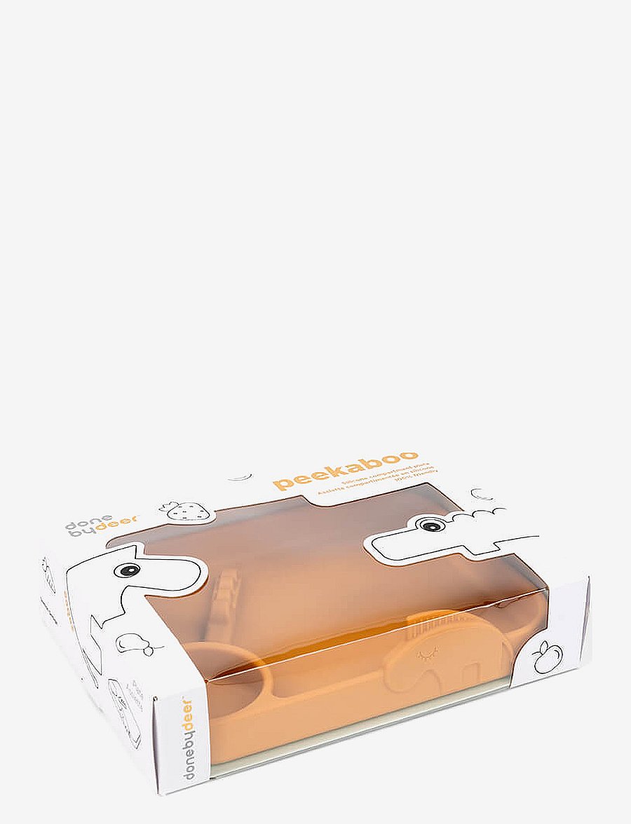 Done by Deer - Peekaboo compartment plate Deer friends Mustard - tallrikar - mustard - 3
