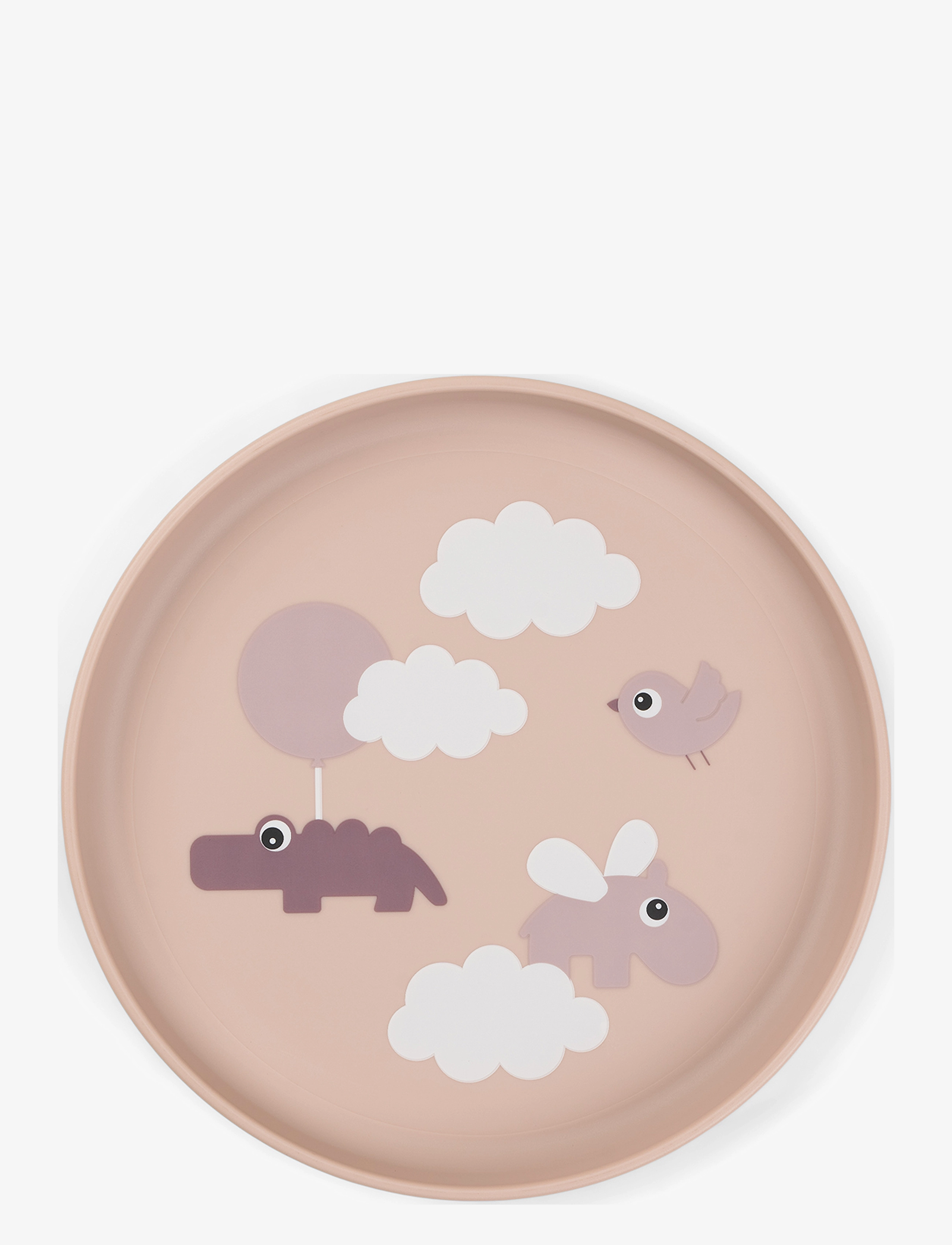 Done by Deer Foodie Tallerken Happy Clouds Pudder, Børne Tallerken, Pink, Str: ONE SIZE