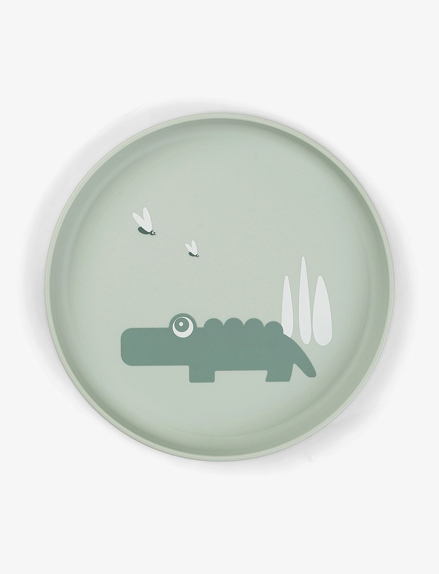 Done by Deer - Foodie plate Croco Green - serveringsset - green - 0