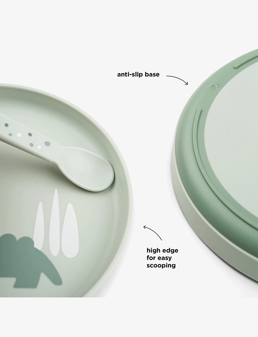 Done by Deer - Foodie plate Croco Green - serveringsset - green - 2