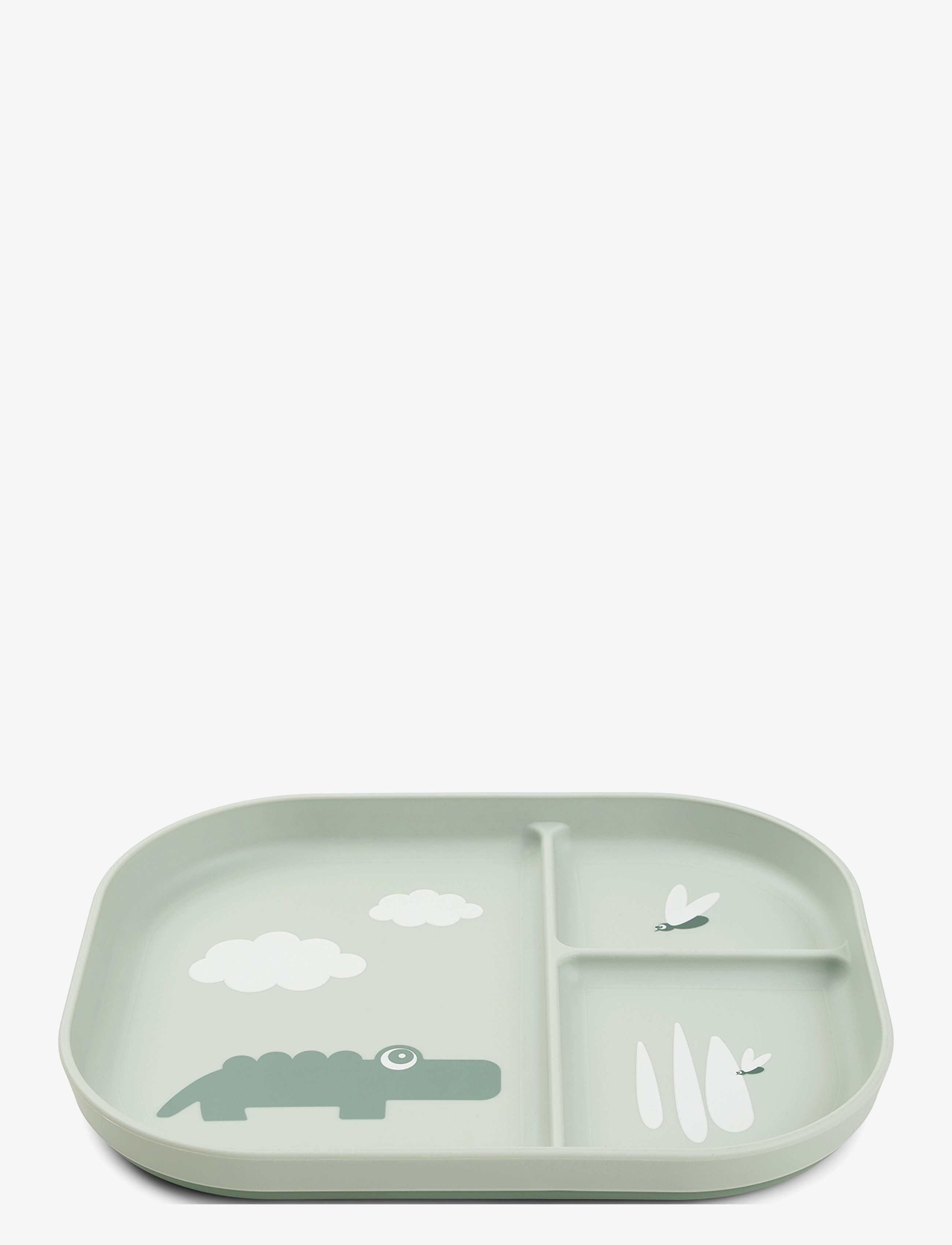 Done by Deer - Foodie compartment plate Croco Green - trauku komplekti - green - 2