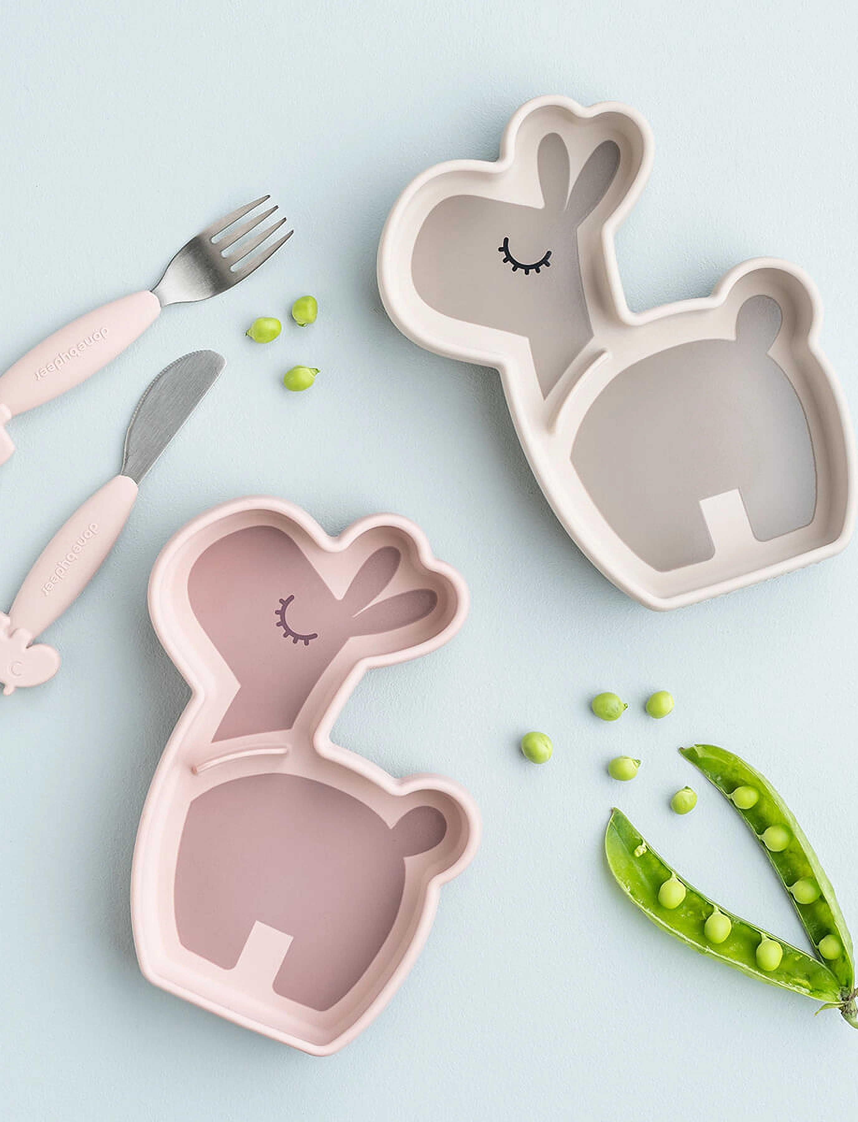 Done by Deer - Silicone Stick&Stay snack plate Lalee Powder - powder - 5