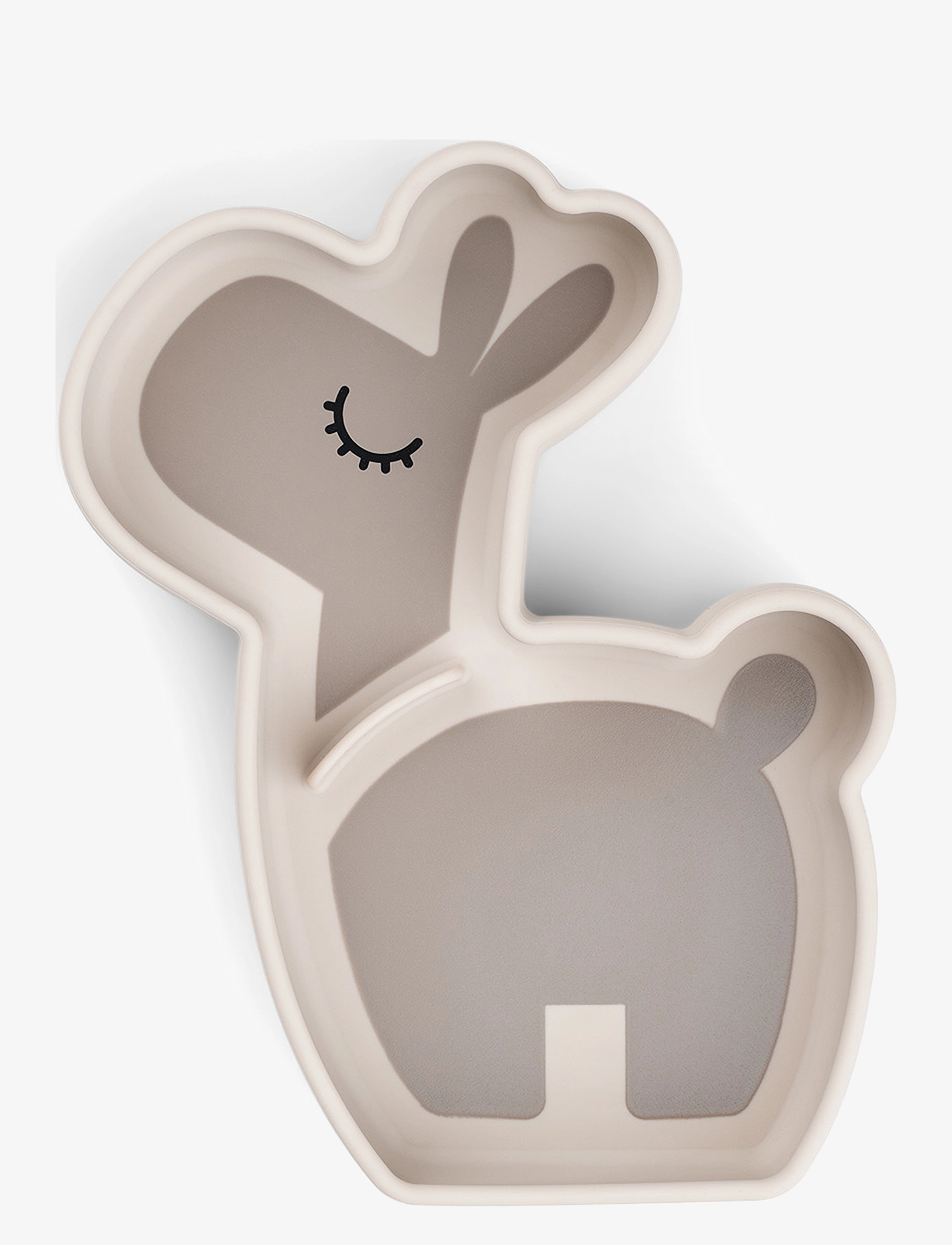 Done by Deer Silikone Stick&Stay Snacktallerken Lalee Sand, 18X 13.5X 3.5 cm, Plates & Bowls, Beige - Plates, Kinder