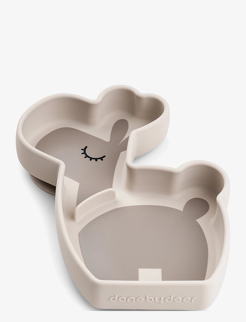 Done by Deer - Silicone Stick&Stay snack plate Lalee Sand - zestawy obiadowe - sand - 1