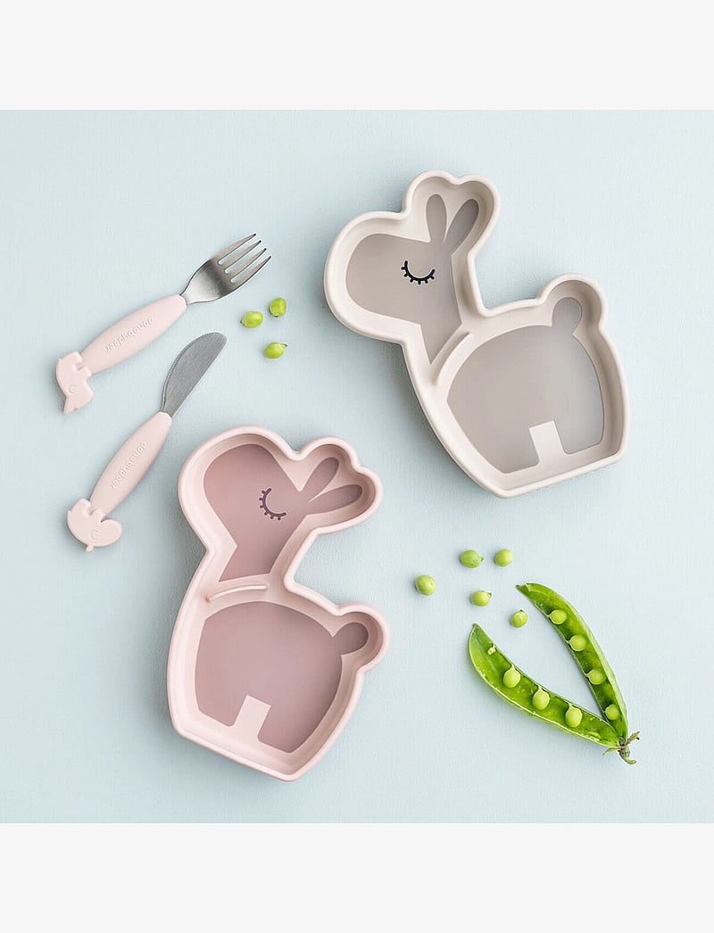 Done by Deer - Silicone Stick&Stay snack plate Lalee Sand - zestawy obiadowe - sand - 5