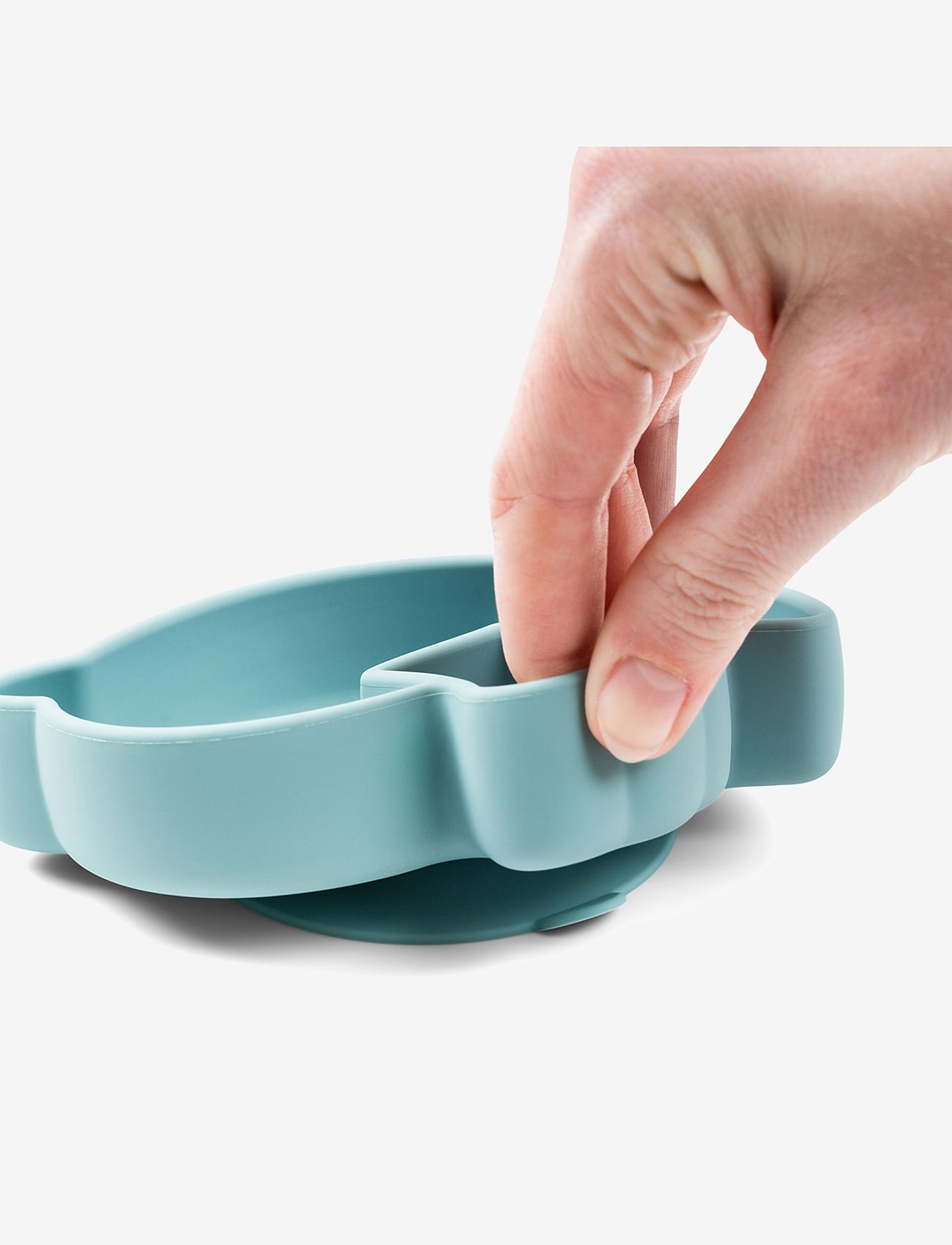 Done by Deer - Silicone Stick&Stay snack plate Birdee Blue - trauku komplekti - blue - 2
