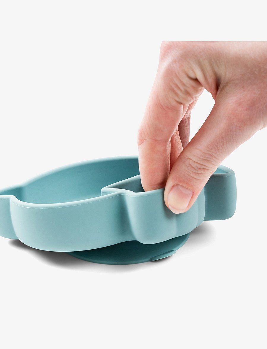 Done by Deer - Silicone Stick&Stay snack plate Birdee Blue - essgeschirr - blue - 2