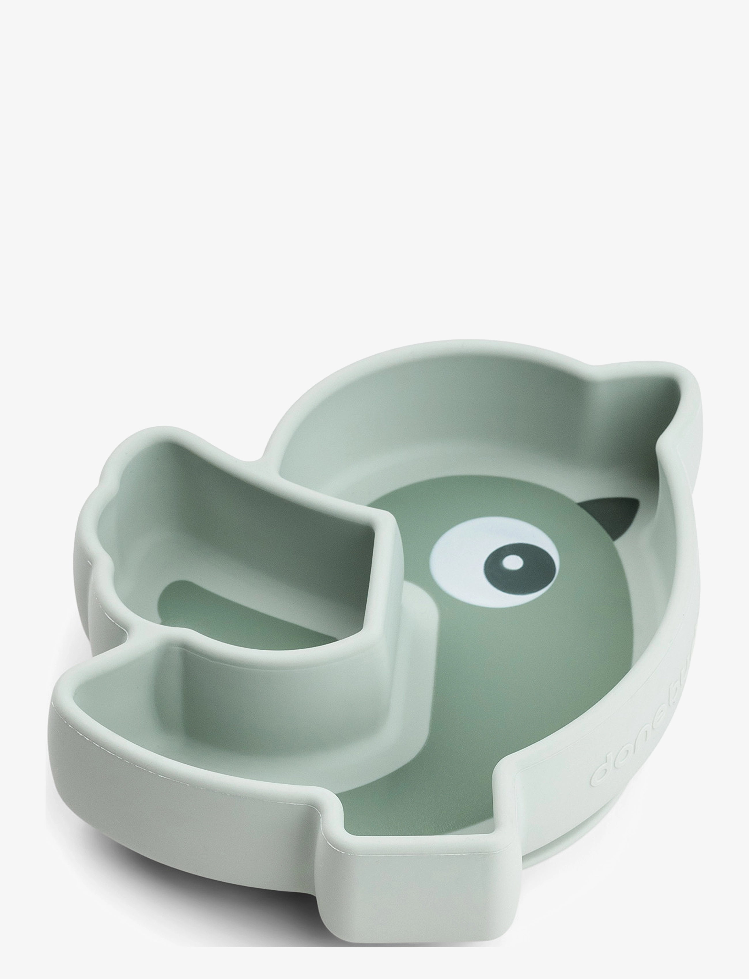 Done by Deer - Silicone Stick&Stay snack plate Birdee Green - trauku komplekti - green - 1