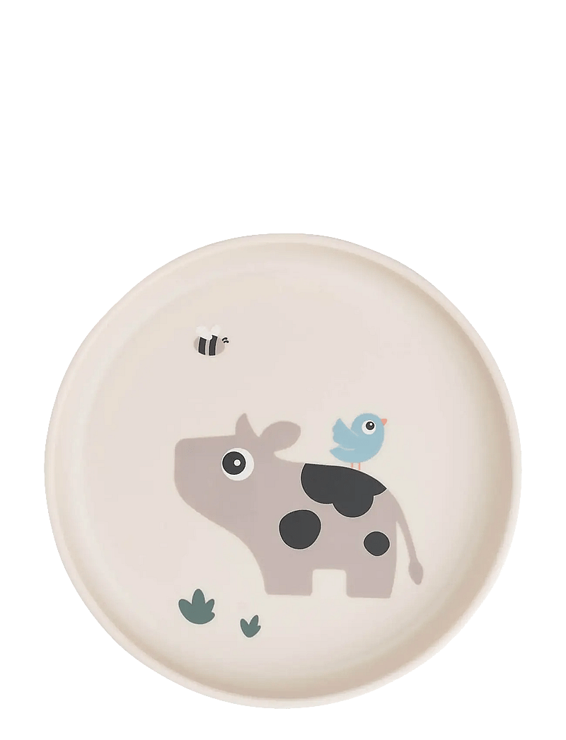 Done by Deer - Foodie plate Tiny farm Sand - taldrikud - sand - 0