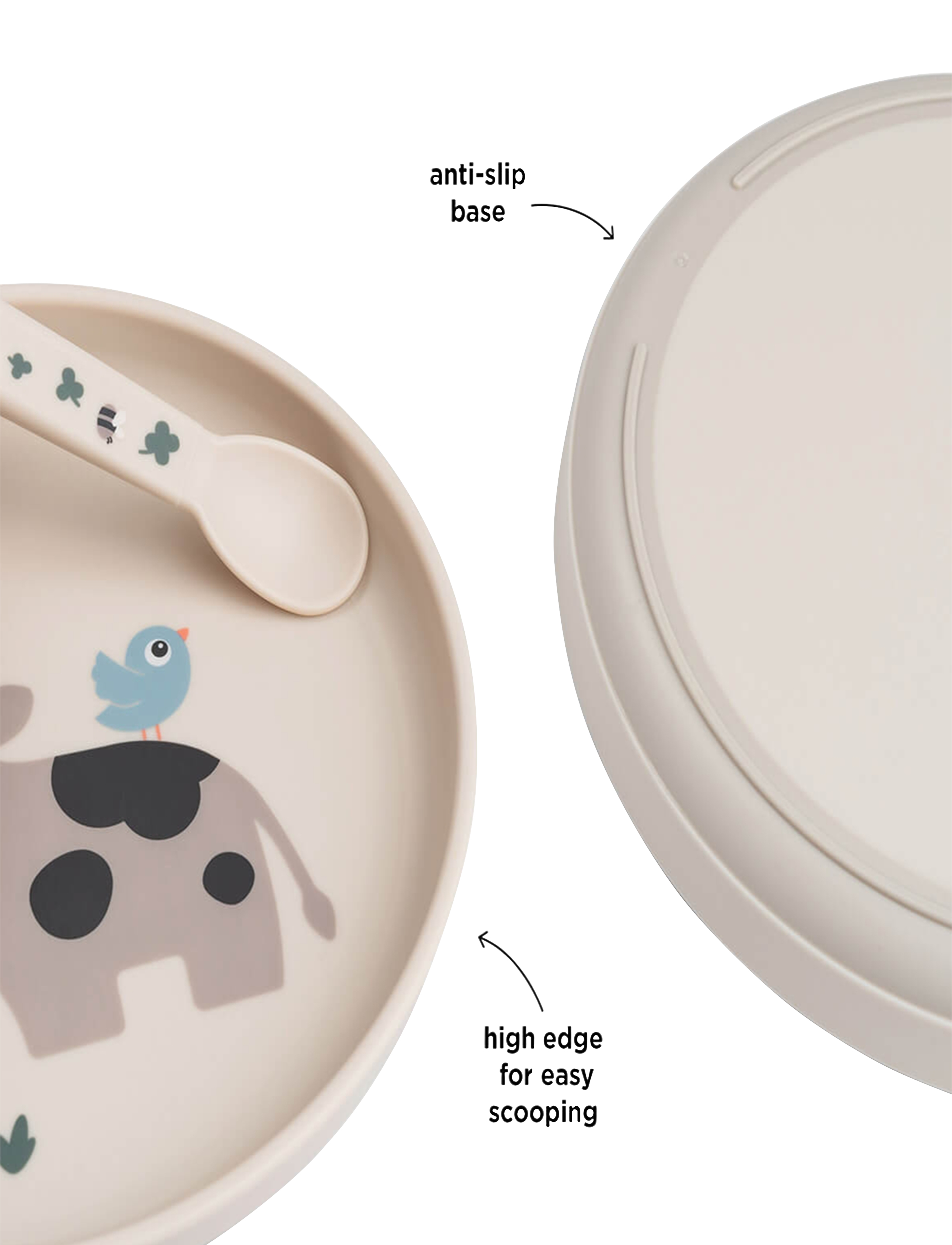Done by Deer - Foodie plate Tiny farm Sand - tallrikar & skålar - sand - 2