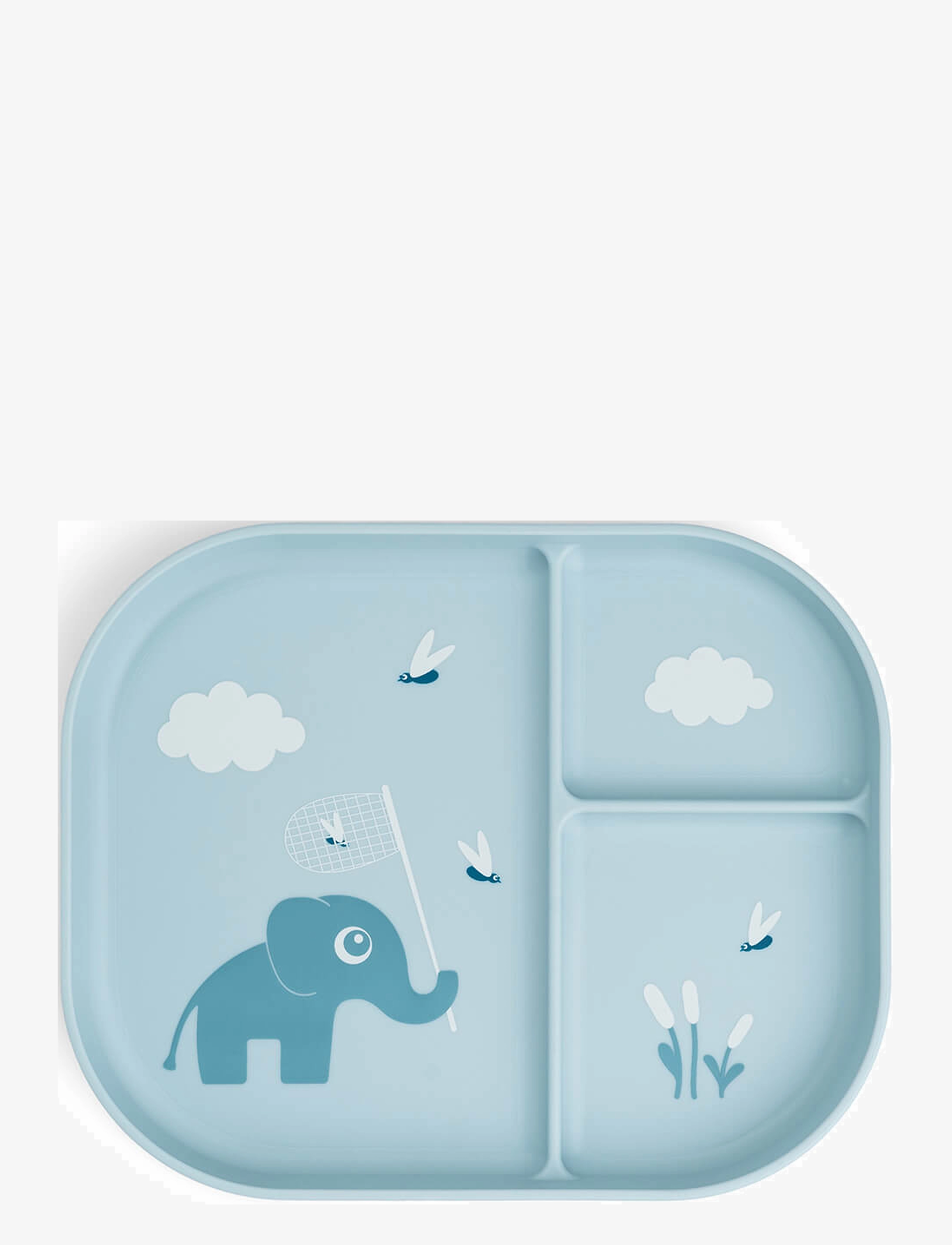 Done by Deer Foodie Compartment Plate Elphee Blue, 22X 18X H 2 cm, Blue, Hjem > Måltidstid, Børn