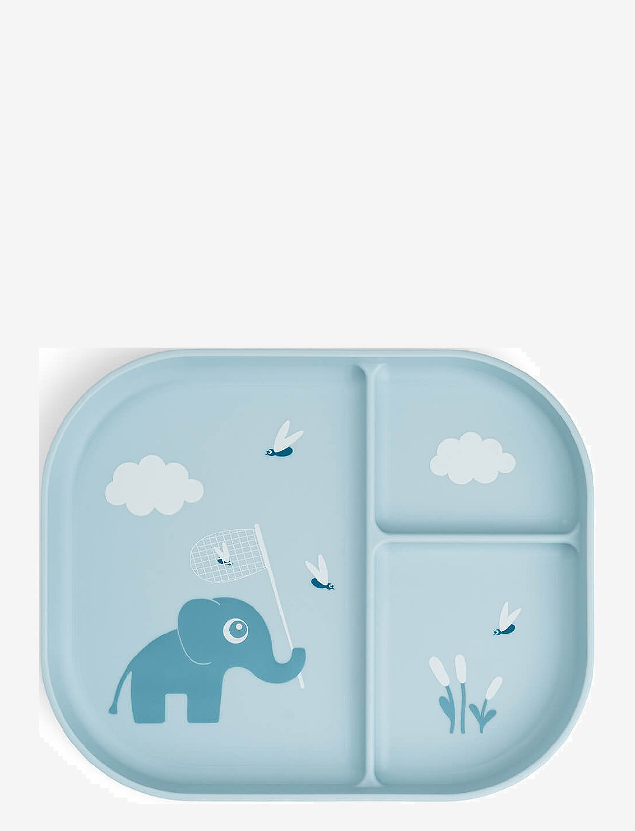 Done by Deer - Foodie compartment plate Elphee Blue - meal time - blue - 0