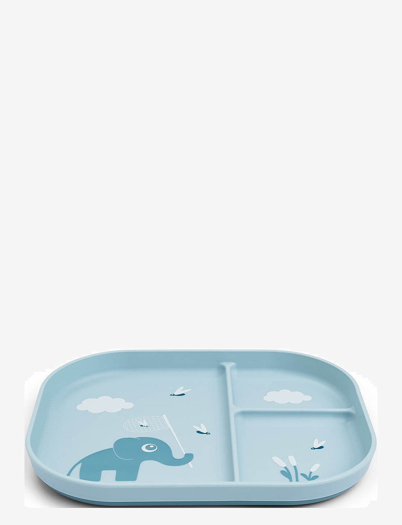 Done by Deer - Foodie compartment plate Elphee Blue - meal time - blue - 1