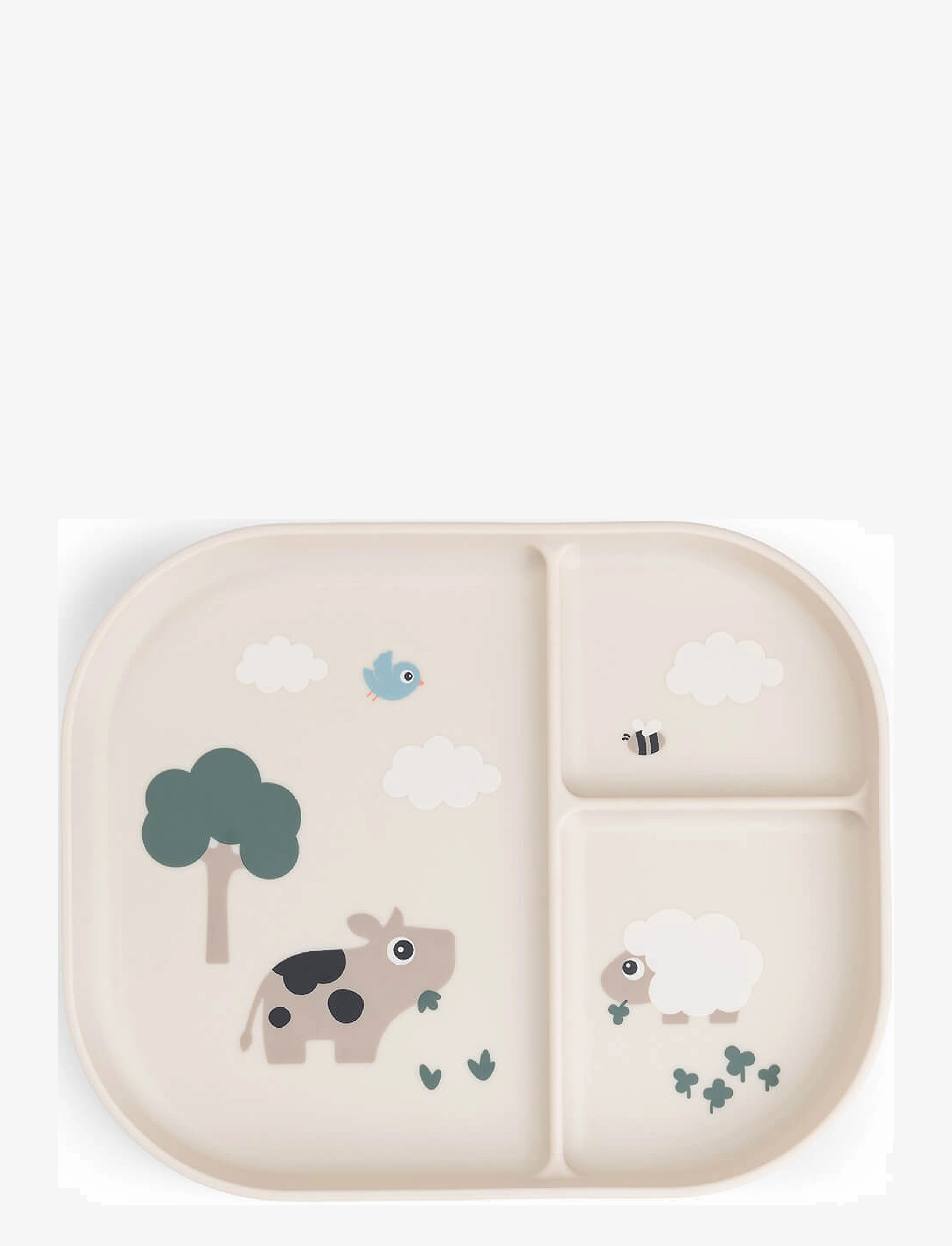 Done by Deer Foodie Compartment Plate Tiny Farm Sand, 22X 18X H 2 cm, Beige, Hjem > Måltidstid, Børn