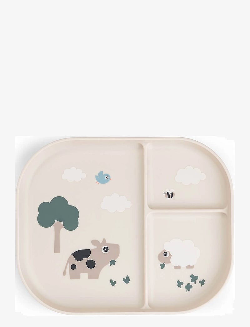 Done by Deer - Foodie compartment plate Tiny farm Sand - essenszeit - sand - 0