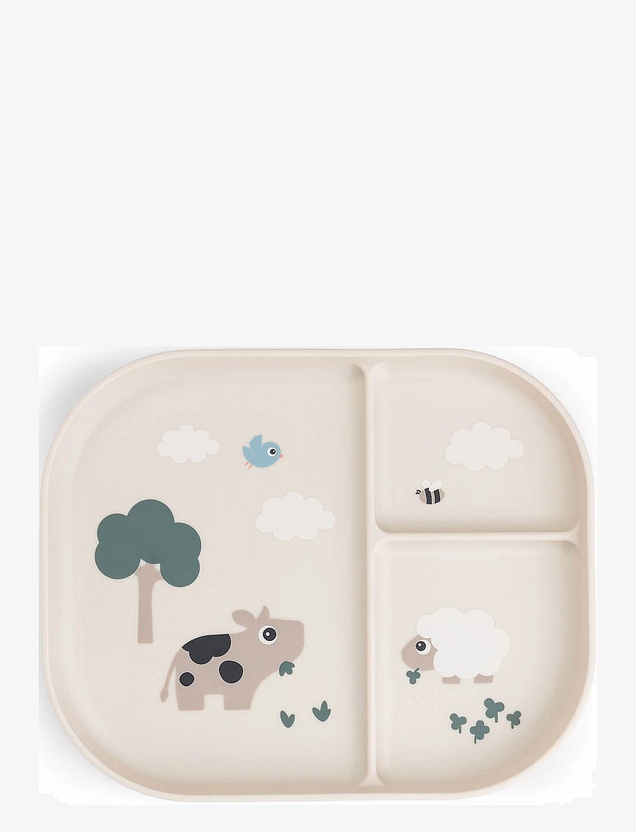Done by Deer - Foodie compartment plate Tiny farm Sand - essenszeit - sand - 0
